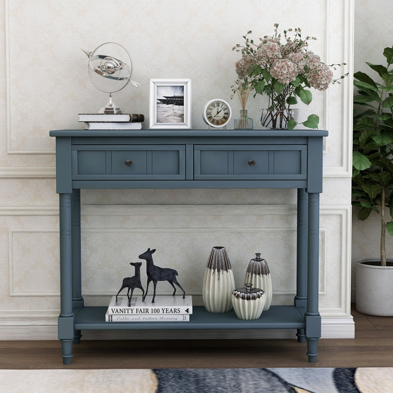 Slim hallway table with drawers online